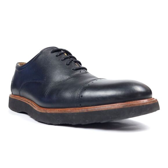 SAMUEL HUBBARD Market Cap Toe Oxford Dress Shoe Old Money Quiet Luxury 11W Black